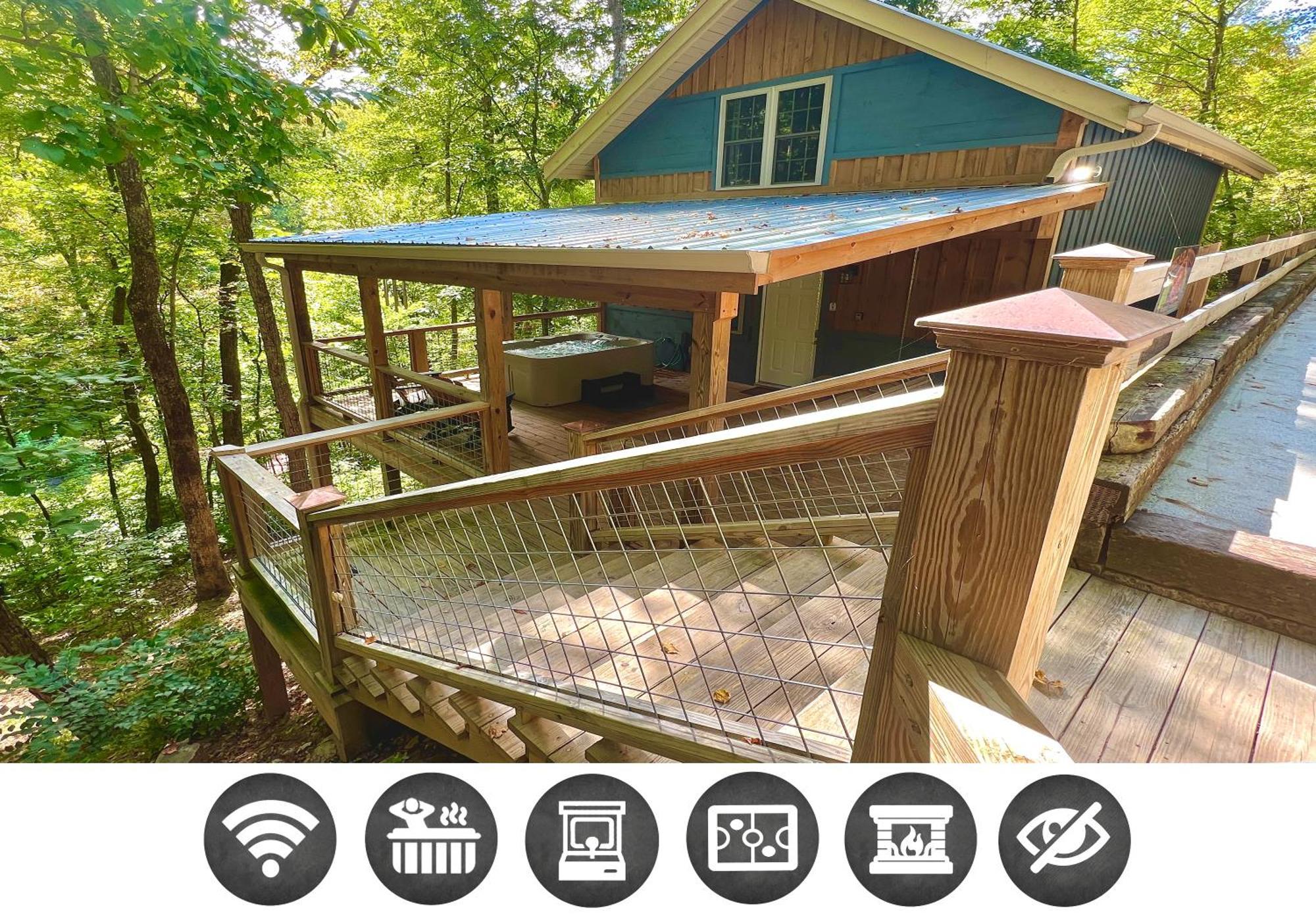 Bigfoots Hideaway Cabin แกตลิงเบิร์ก ภายนอก รูปภาพ
